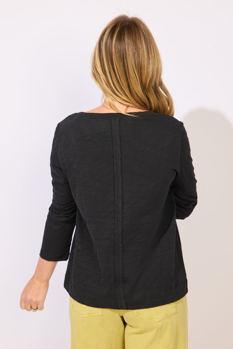 Textured Peruvian Cotton Slub Stay Centered Tee - 10030