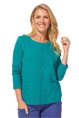 Textured Peruvian Cotton Slub Stay Centered Tee - 10030