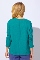 Textured Peruvian Cotton Slub Stay Centered Tee - 10030