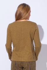 Textured Peruvian Cotton Slub Stay Centered Tee - 10030