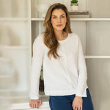 Textured Peruvian Cotton Slub Stay Centered Tee - 10030