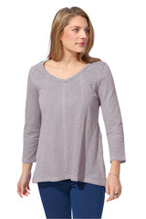 Textured Peruvian Cotton Slub Freedom V-Neck - 10031