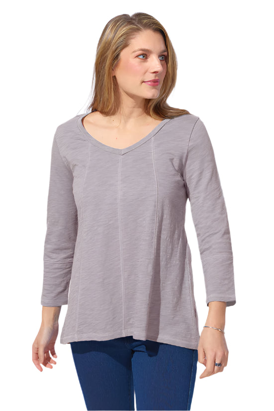 Textured Peruvian Cotton Slub Freedom V-Neck - 10031