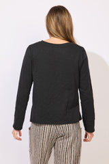 Textured Peruvian Cotton Twist Pullover - 10033