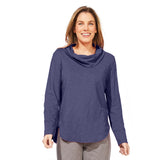 Textured Peruvian Cotton High Lo Cowl - 10036
