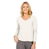 Textured Peruvian Cotton Soft V Neck Tee - 10037