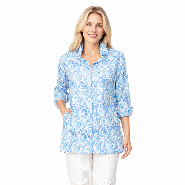 Paisley-Print Tunic Shirt - 59101 - Sizes S & XL