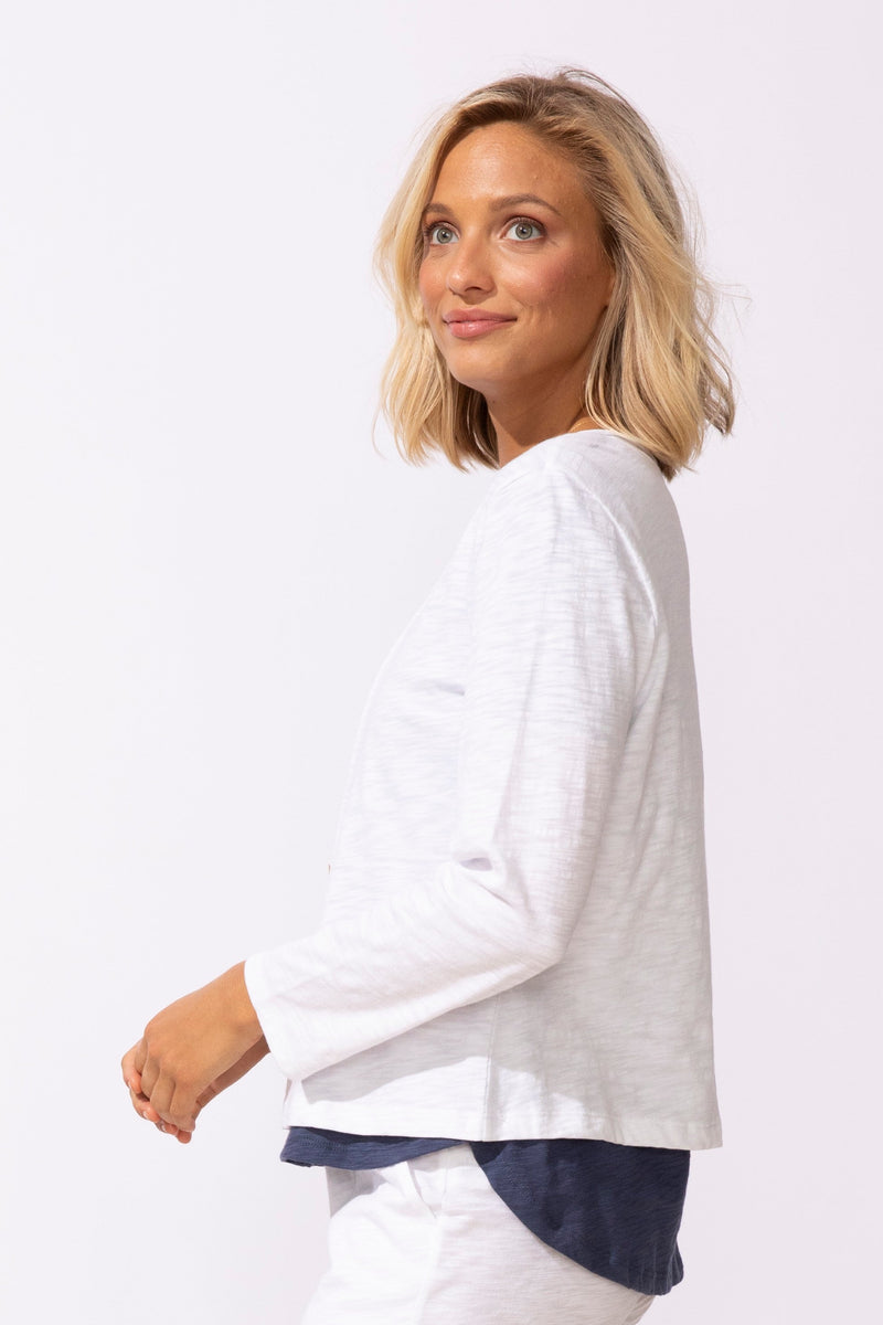 Textured Peruvian Cotton Chill Jacket — black