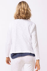 Textured Peruvian Cotton Chill Jacket — black