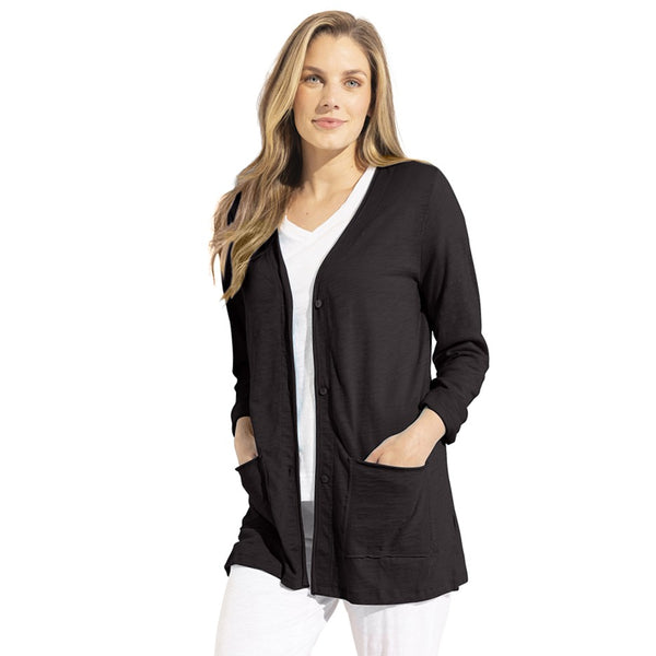 Soft Knit Button Front Pocket Cardigan - 10070