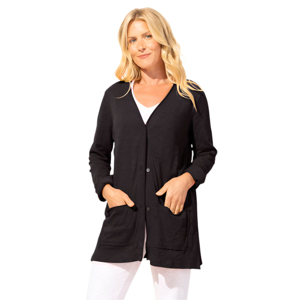 Roll Front Pocket Cardigan - 10070