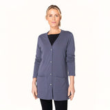Long Button Front Pocket Cardigan in Navy - 10070-NVY - Size XS Only!