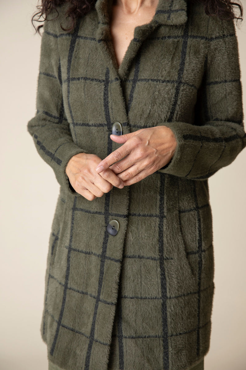 Habitat  Windowpane Jacquard Car Coat - 88001