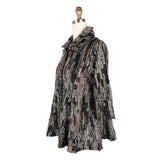 Sequined Chenille Jacket on Mesh in Brown/Multi - 4926-BRN