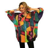 Dilemma Esteve Inspired Cotton Big Shirt in Multi - FCBS-157-EST