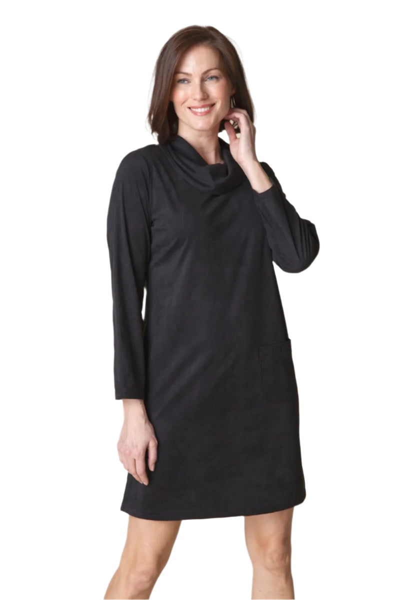 Faux Suede Easy Pocket Dress - 10885