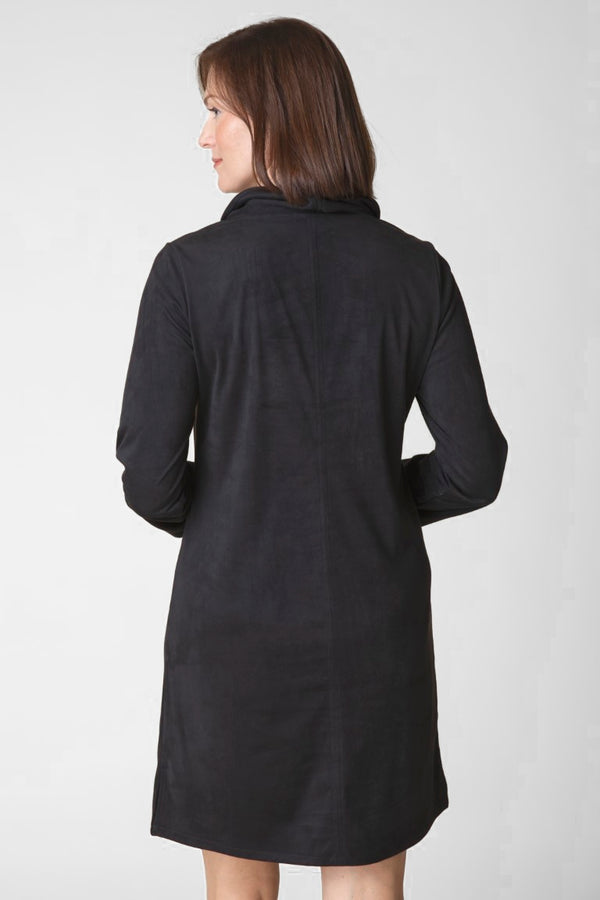Faux Suede Easy Pocket Dress - 10885