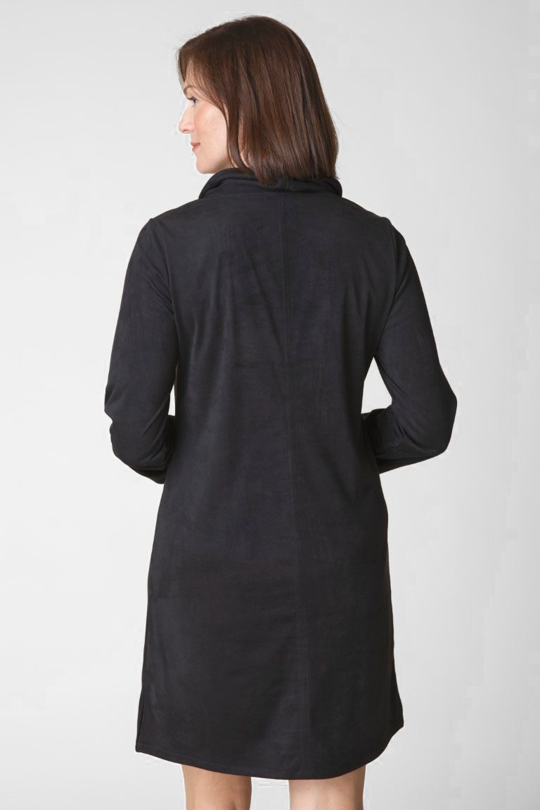 Faux Suede Easy Pocket Dress - 10885