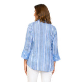 Mixed Stripe Shirt in Cornflower - 33215CF