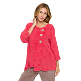 Mineral Wash Cotton Tunic in Red - CG-102-RD