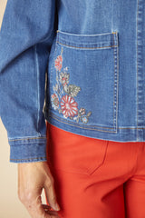 Habitat Stretch Denim Embroidered Jacket - 11411