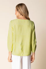 Whisper Jacquard Rayon Pleat Top - 30712