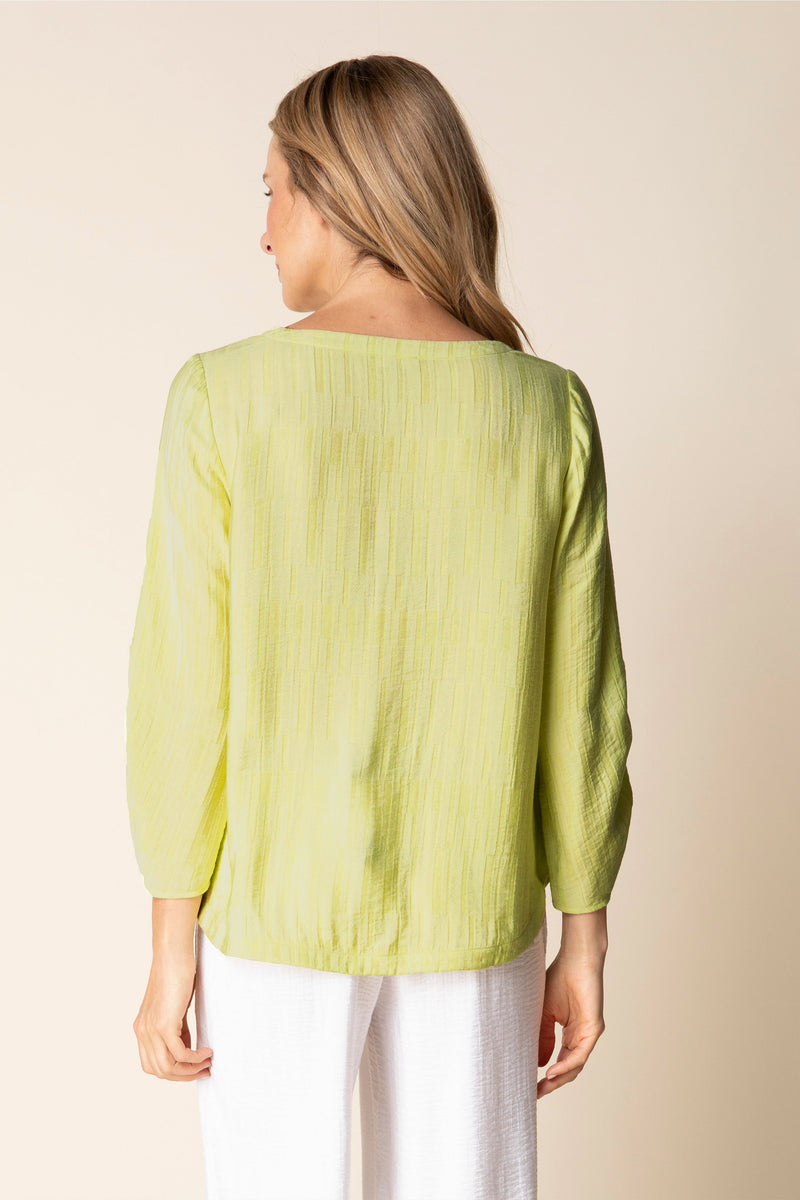 Whisper Jacquard Rayon Pleat Top - 30712