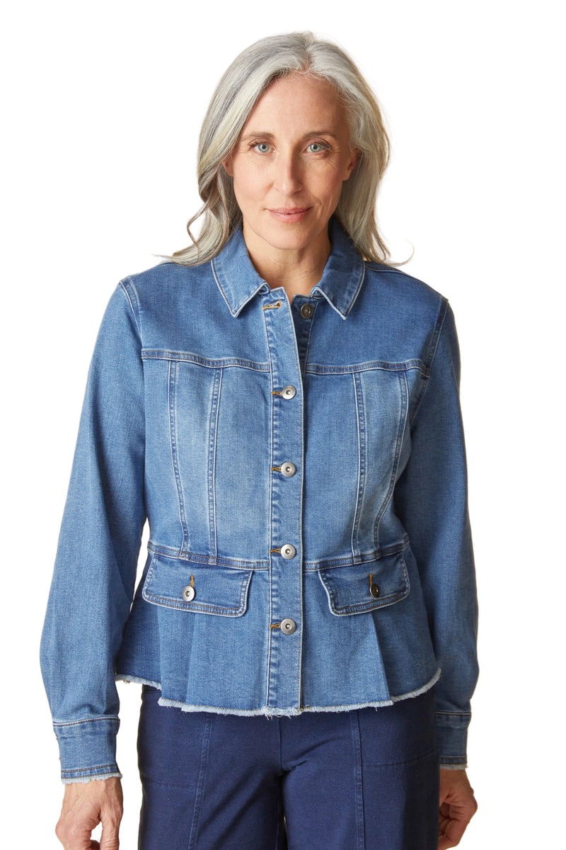 Habitat Stretch Denim Peplum Jacket - 11415