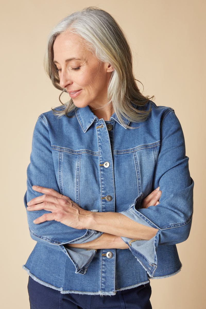 Habitat Stretch Denim Peplum Jacket - 11415