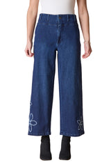 Stretch Denim Tossed Flower Jean - 11464