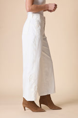 Stretch Denim Tossed Flower Jean - 11464