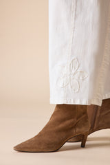 Stretch Denim Tossed Flower Jean - 11464