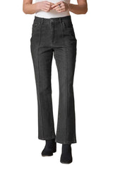 Stretch Denim Seamed Flare Jean - 11466