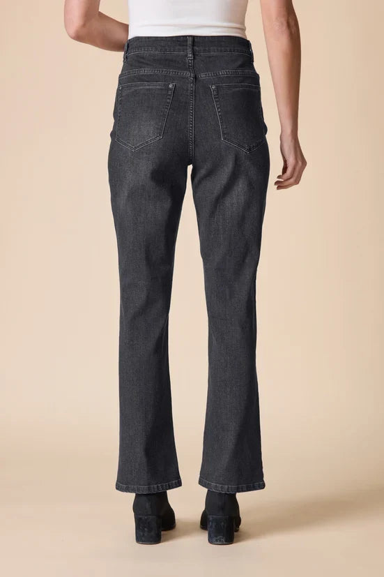 Stretch Denim Seamed Flare Jean - 11466