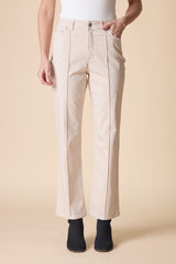 Stretch Denim Seamed Flare Jean - 11466