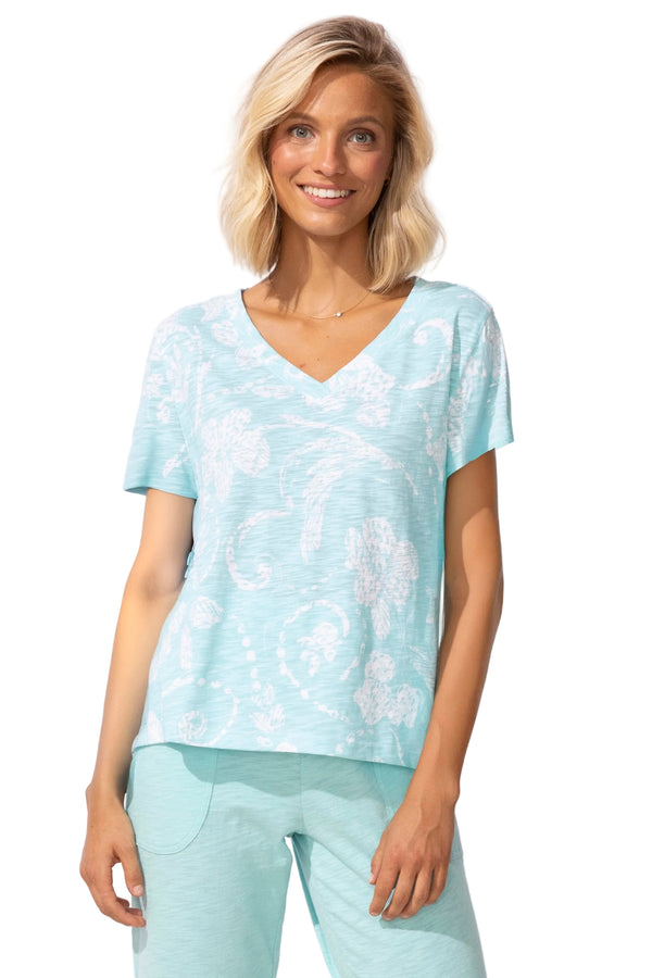 Peruvian Cotton Vintage Scroll Tee - 11600