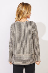Peruvian Cotton Canyon Stripe Easy Tee — fog