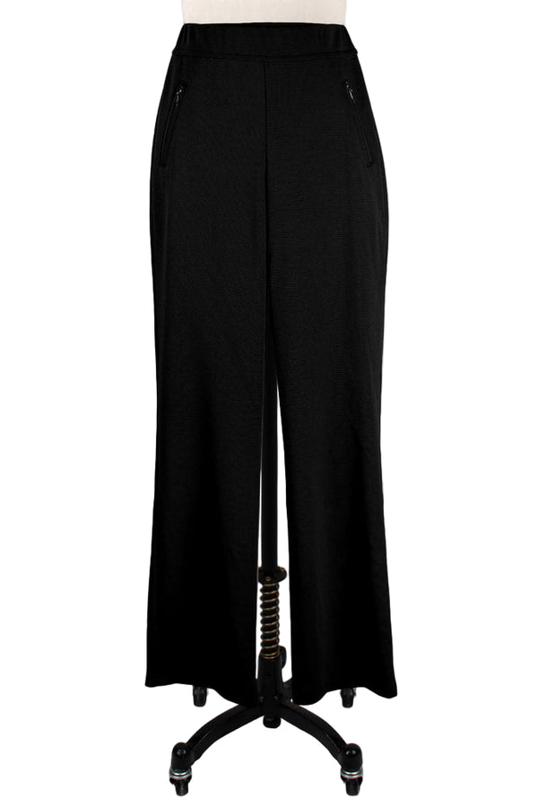 Chic Black Zip-Pocket Pant in Black - 1227-BLK
