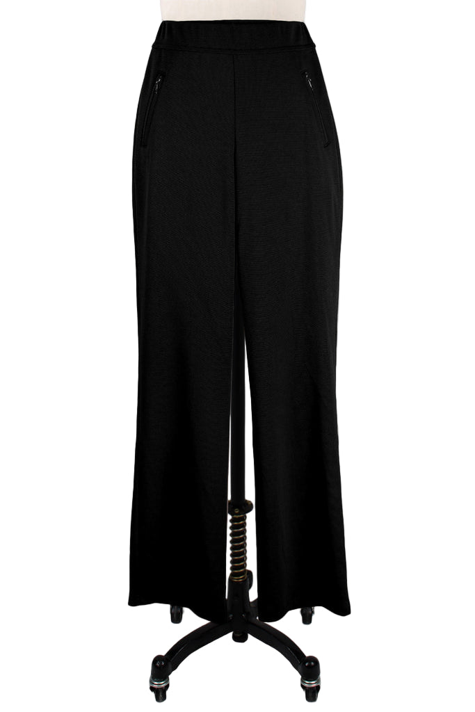 Chic Black Zip-Pocket Pant in Black - 1227-BLK
