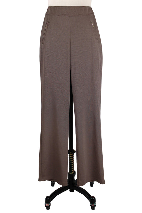 Chic Zip-Pocket Pant in Mocha - 1227-MCH