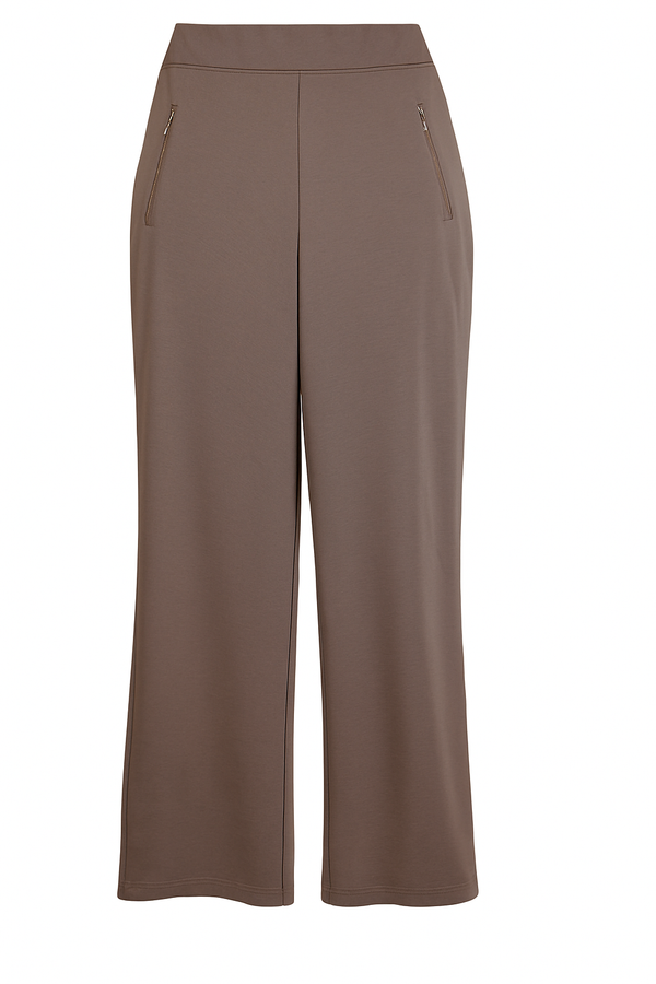 Chic Zip-Pocket Pant in Mocha - 1227-MCH