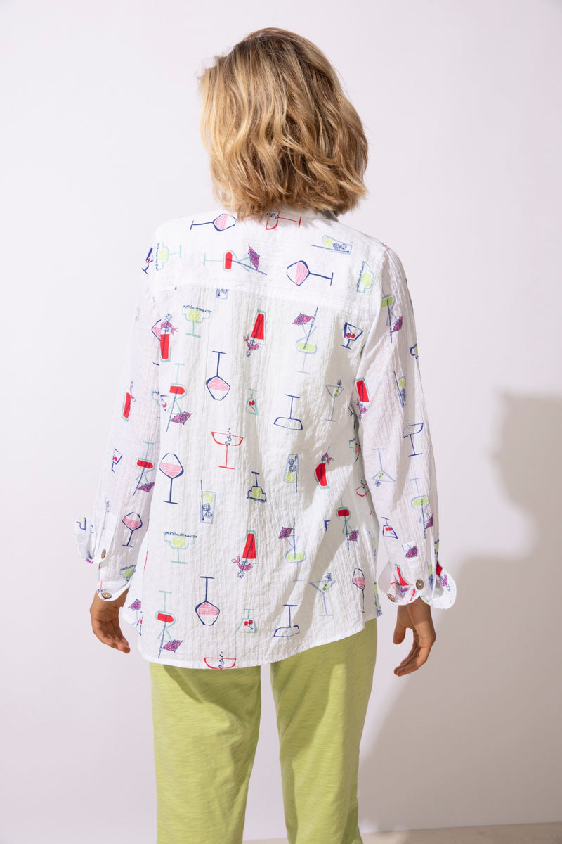 Cheers Cocktail Shirt — white