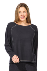 Buttery Rib Knit Raglan - 13210