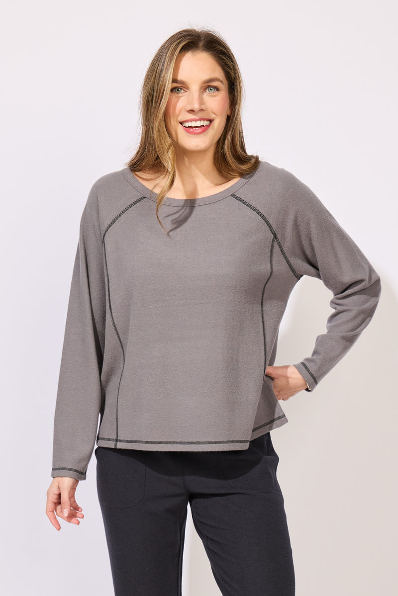 Buttery Rib Knit Raglan - 13210