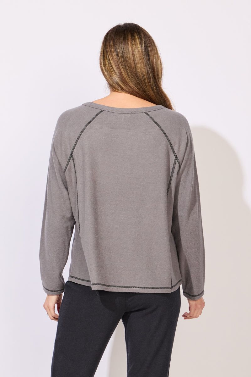 Buttery Rib Knit Raglan - 13210