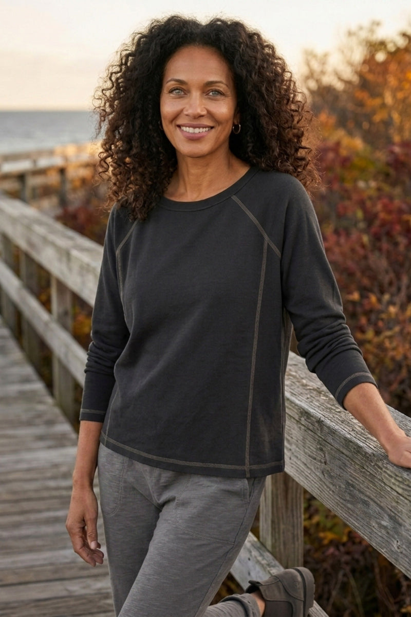 Super Soft Saturday Raglan — pearl