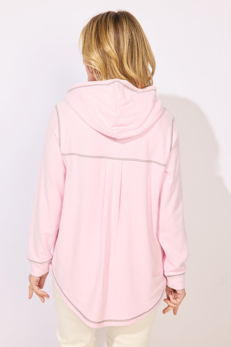 Buttery Rib Knit Hoodie - 13211