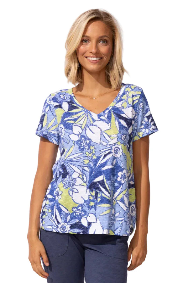 Peruvian Cotton Fiji Floral Tee - 13400 - Size L