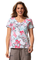 Peruvian Cotton Fiji Floral Tee - 13400