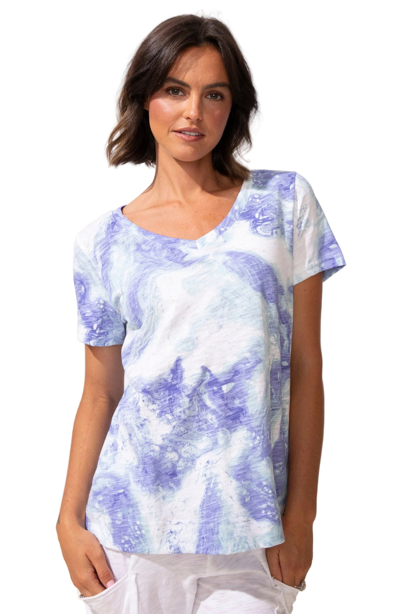 Peruvian Cotton Ocean Marble Tee - 13500
